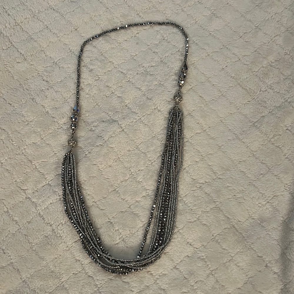 Silver statement necklace
